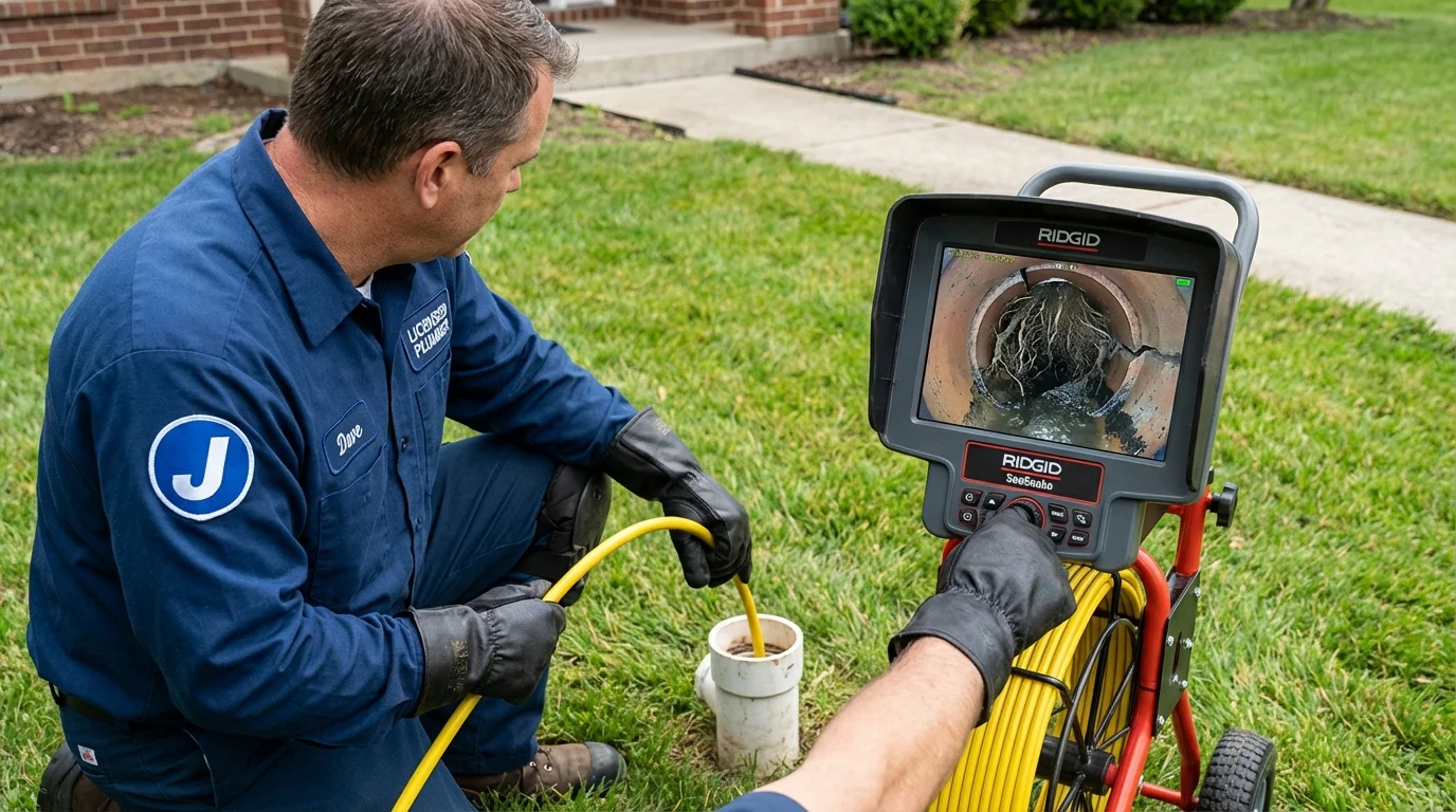 Sewer camera inspection being performed by Johns Plumbing LLC in Niwot