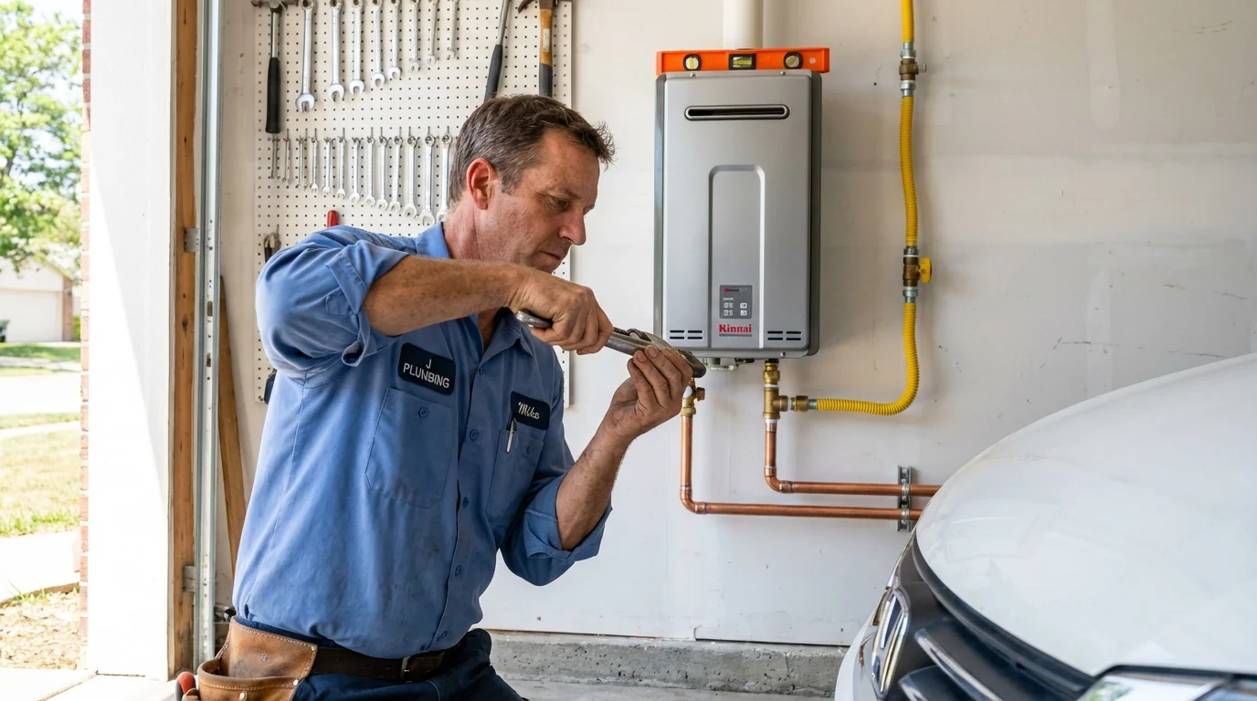 Tankless water heater installation by a Johns Plumbing LLC plumber in Niwot